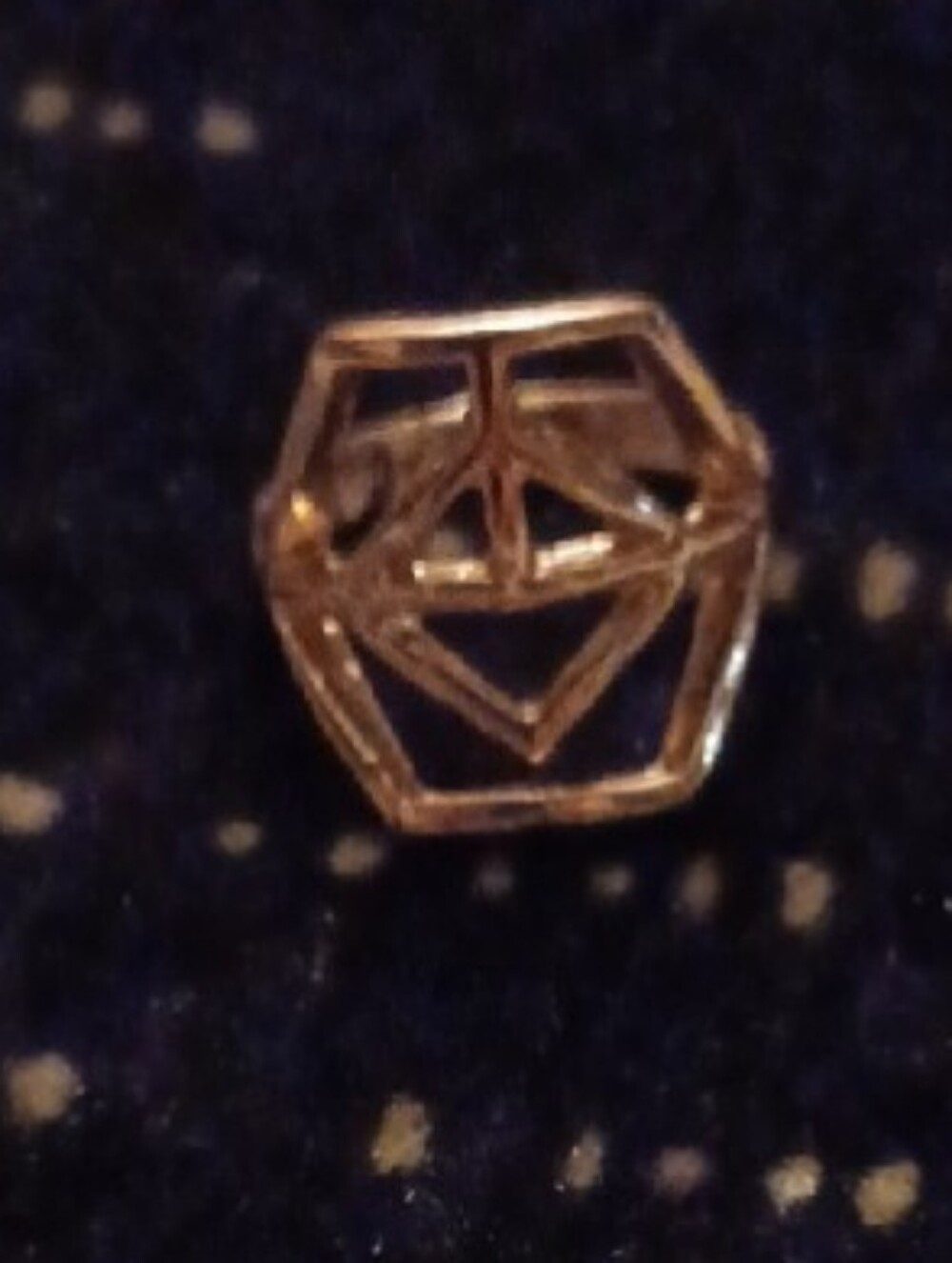 4/$30 Gold Geometric Hexagone Ring - Pinky Finger